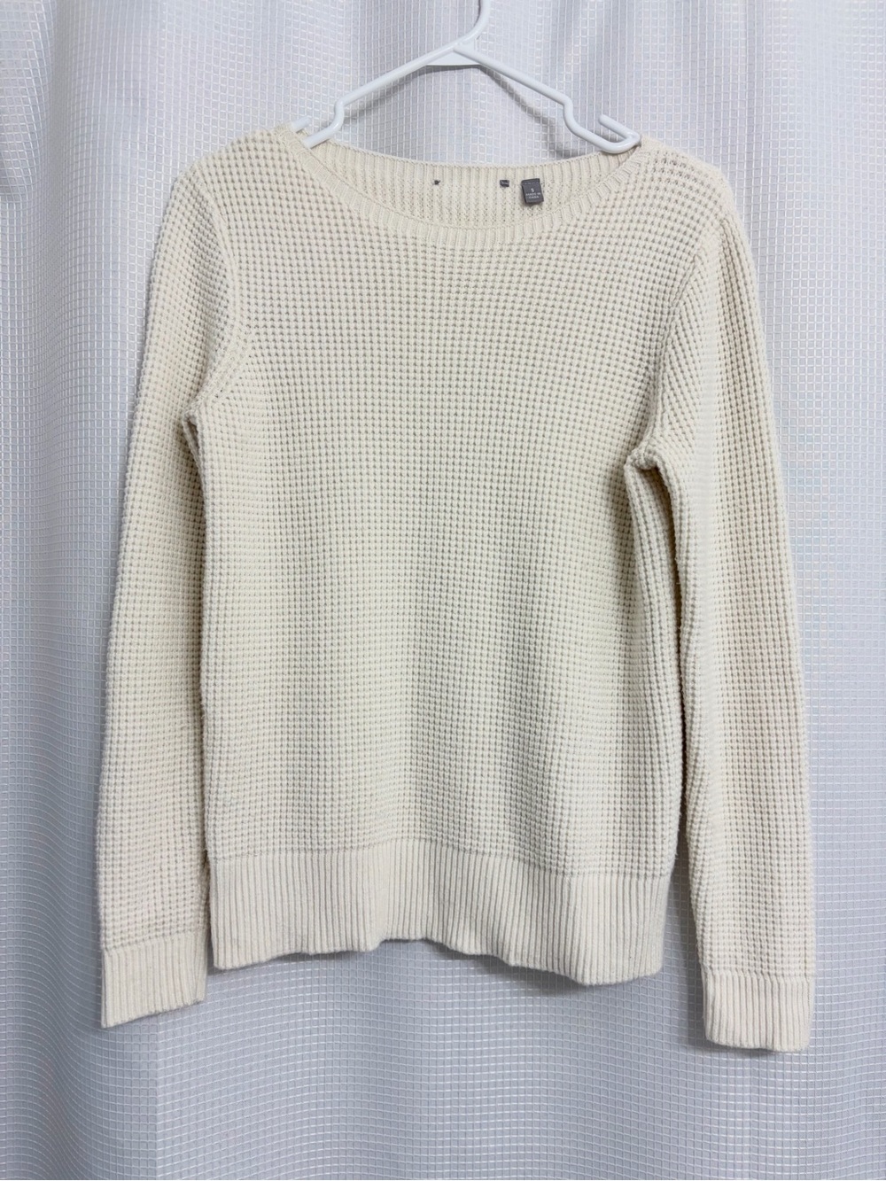 Cozy Cream Waffle-Knit Women’s Sweater